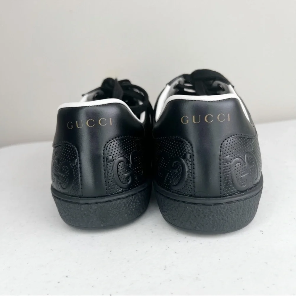 Gucci black perforated